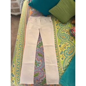 7 For All Mankind White Jeans